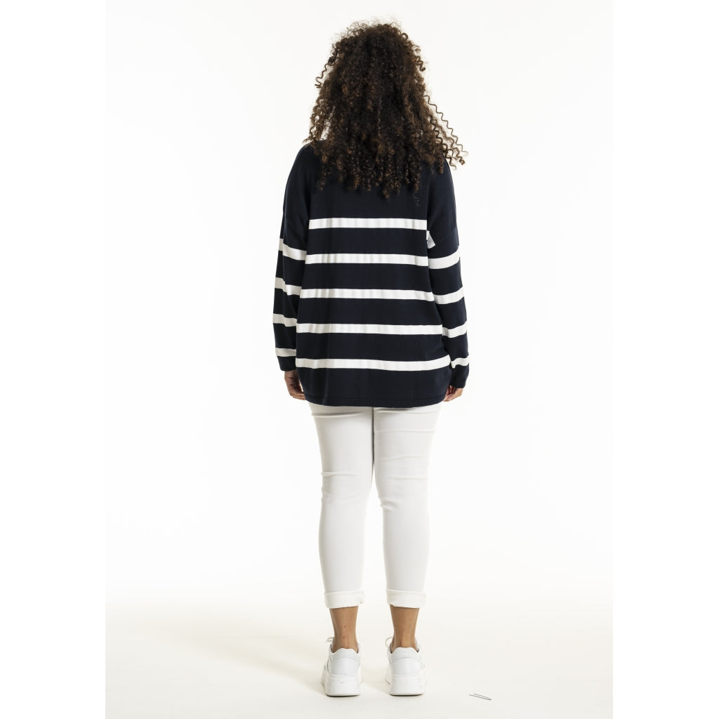 Sandgaard Blouse oversize Blouse Striped Navy/White