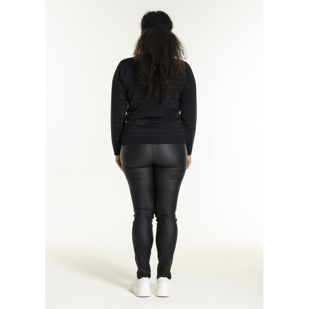 Sandgaard Helsinki - Blouse - Stripes Blouse Dark Blue/Dark Brown