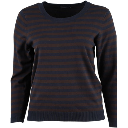 Sandgaard Helsinki - Blouse - Stripes Blouse Dark Blue/Dark Brown