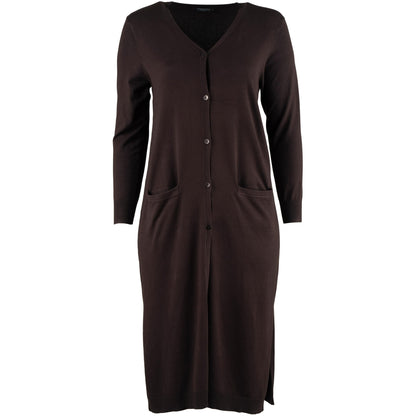Sandgaard Helsinki - Long Cardigan Cardigan Dark Brown