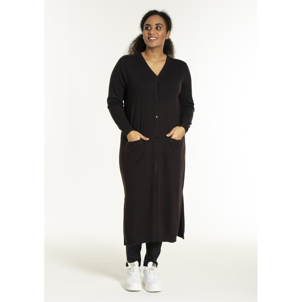 Sandgaard Helsinki - Long Cardigan Cardigan Dark Brown