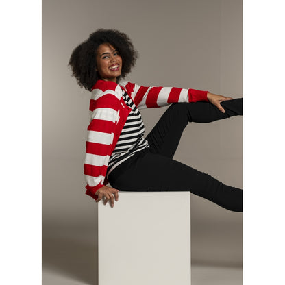 Sandgaard Helsinki - T-shirt - Stripes T-Shirt Black/Offwhite