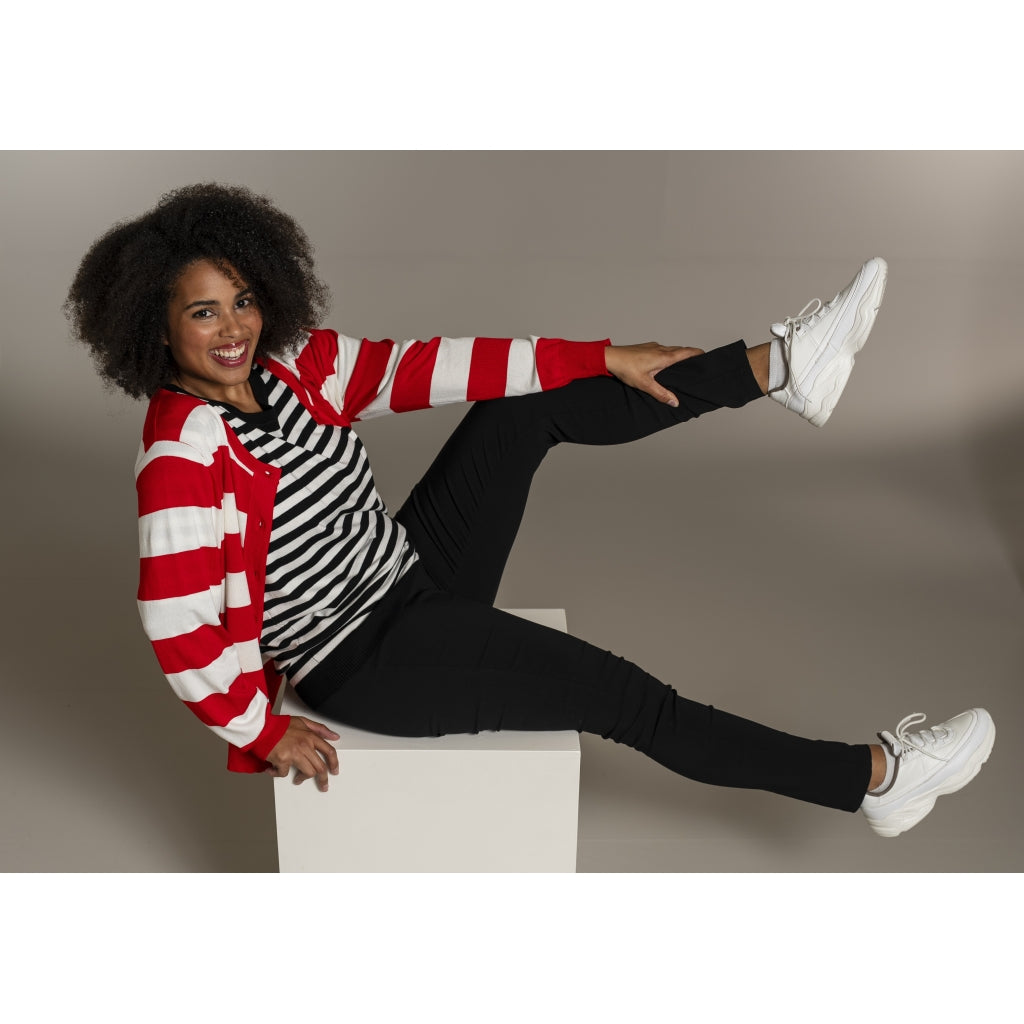 Sandgaard Helsinki - T-shirt - Stripes T-Shirt Black/Offwhite