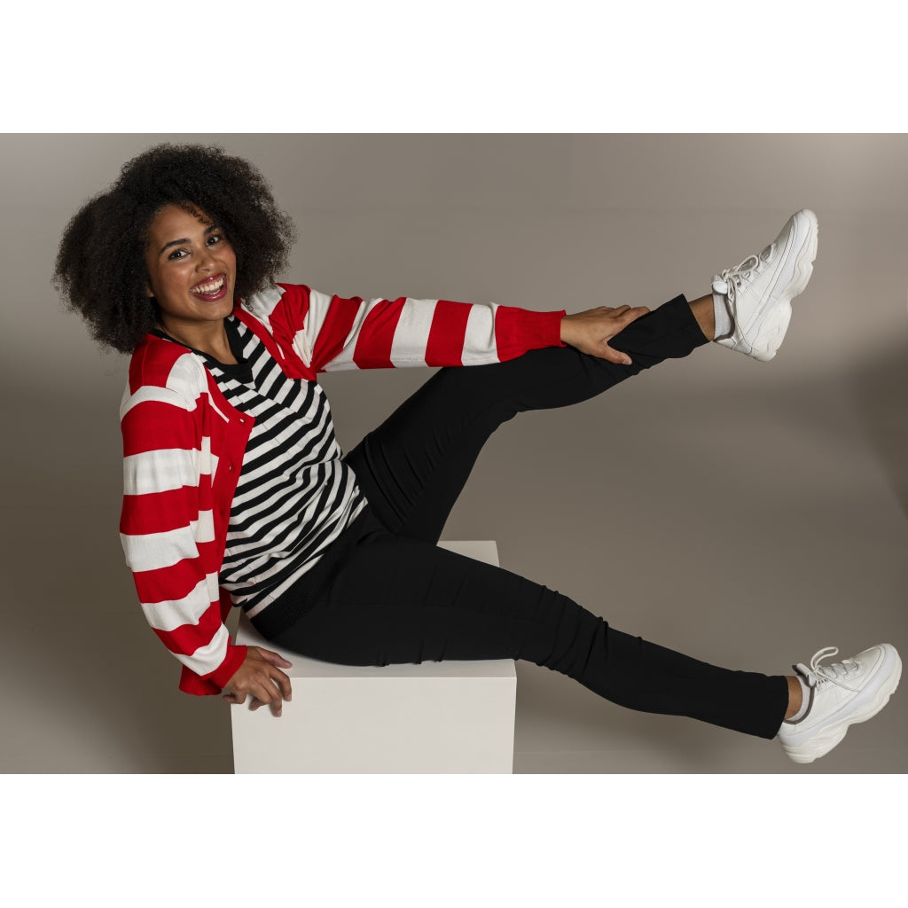 Sandgaard Helsinki - T-shirt - Stripes T-Shirt Black/Offwhite