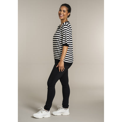 Sandgaard Helsinki - T-shirt - Stripes T-Shirt Black/Offwhite