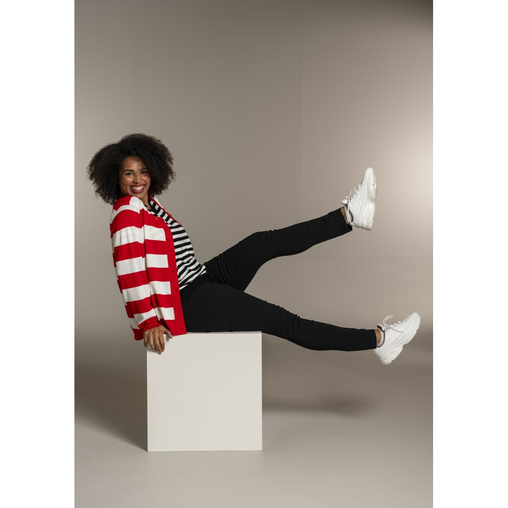 Sandgaard Helsinki - T-shirt - Stripes T-Shirt Black/Offwhite