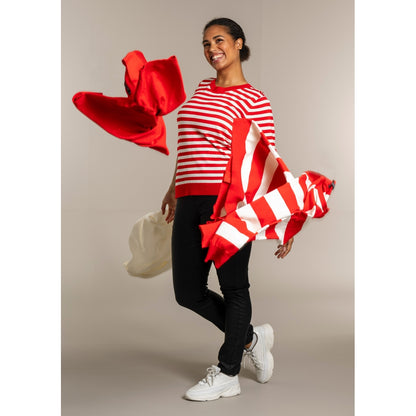 Sandgaard Helsinki - T-shirt - Stripes T-Shirt Mandarin/Offwhite