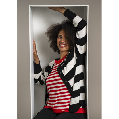 Sandgaard Helsinki - T-shirt - Stripes T-Shirt Mandarin/Offwhite