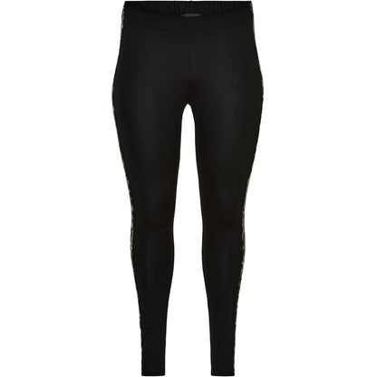 Sandgaard Jersey Leggings W. Leo Detail Leggings Black with Grey Leoprint