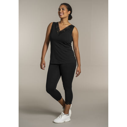 Sandgaard Leggings 3/4 with lace Leggings Black