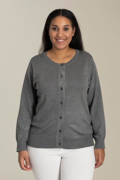 Sandgaard Cardigan Kort Cardigan Grey Melange