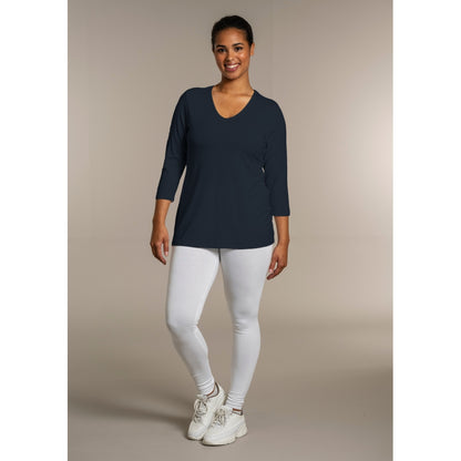 Sandgaard T-shirt med 3/4 ærmer T-Shirt 1 Dark Blue