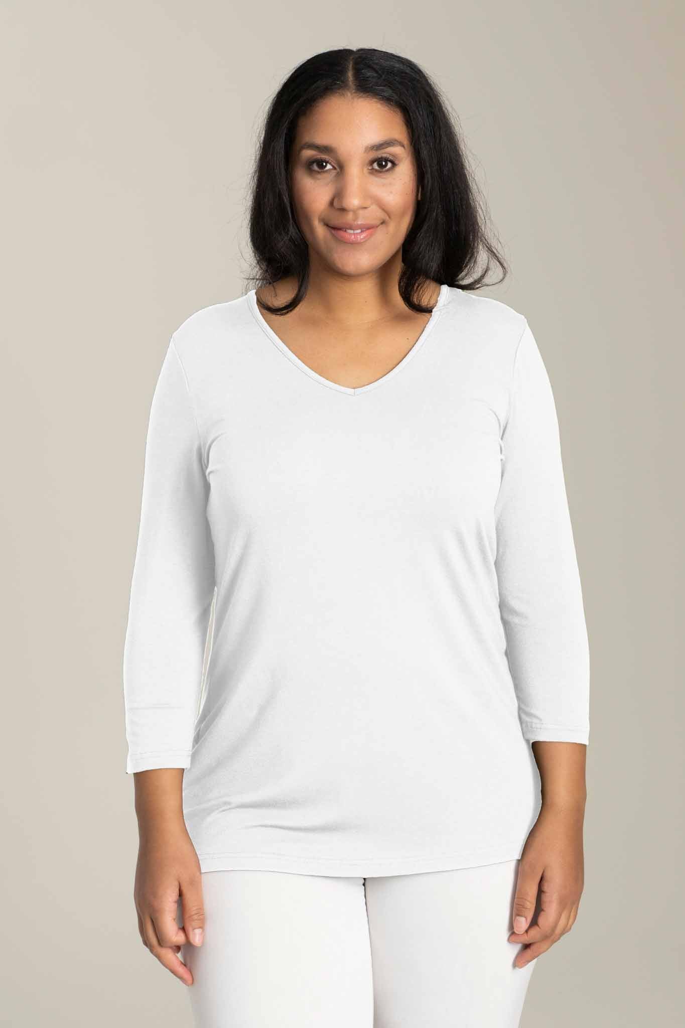 Sandgaard T-shirt med 3/4 ærmer T-Shirt White