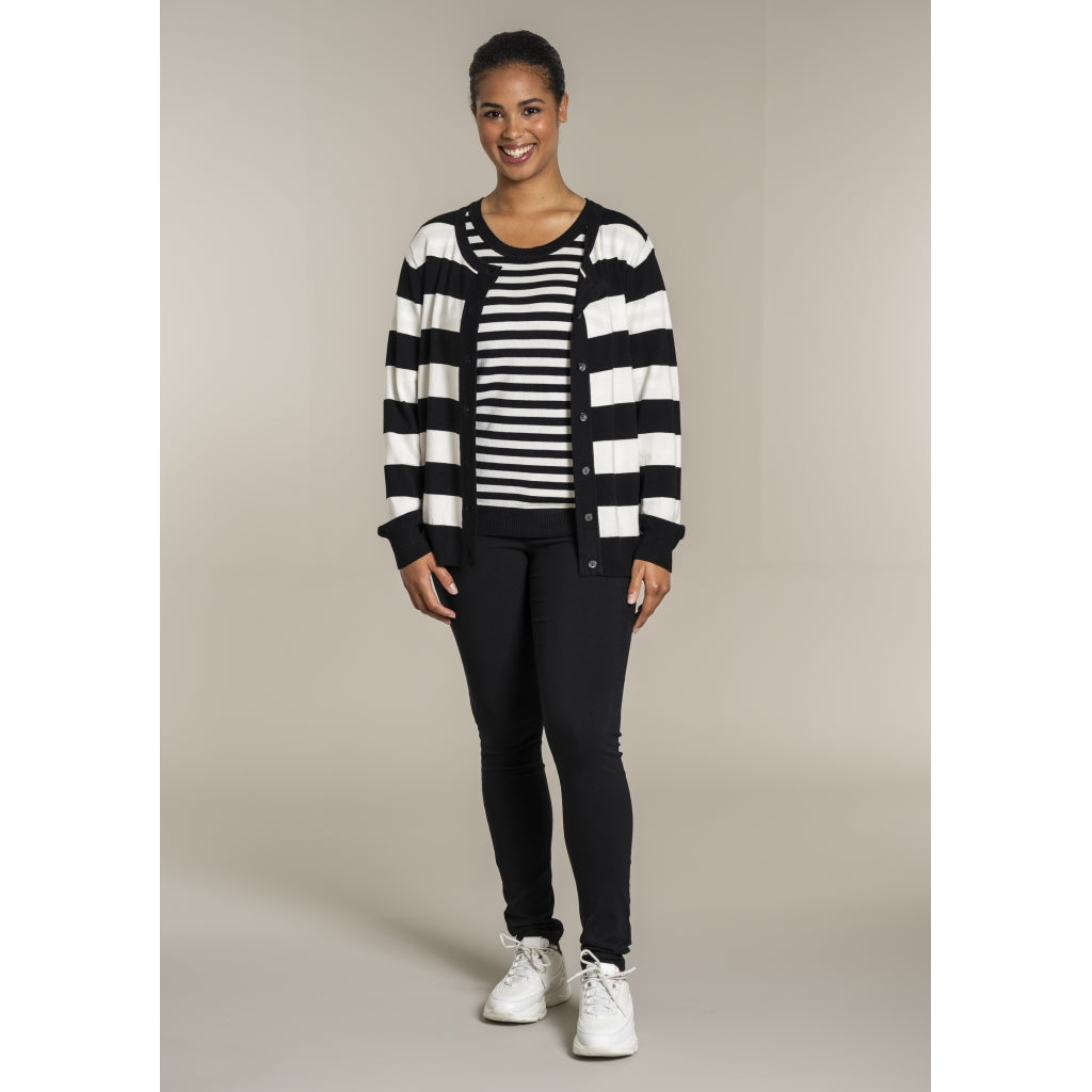 Sandgaard pant Cardigan Black/Offwhite