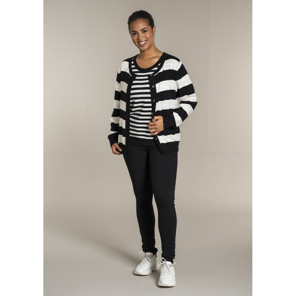 Sandgaard pant Cardigan Black/Offwhite