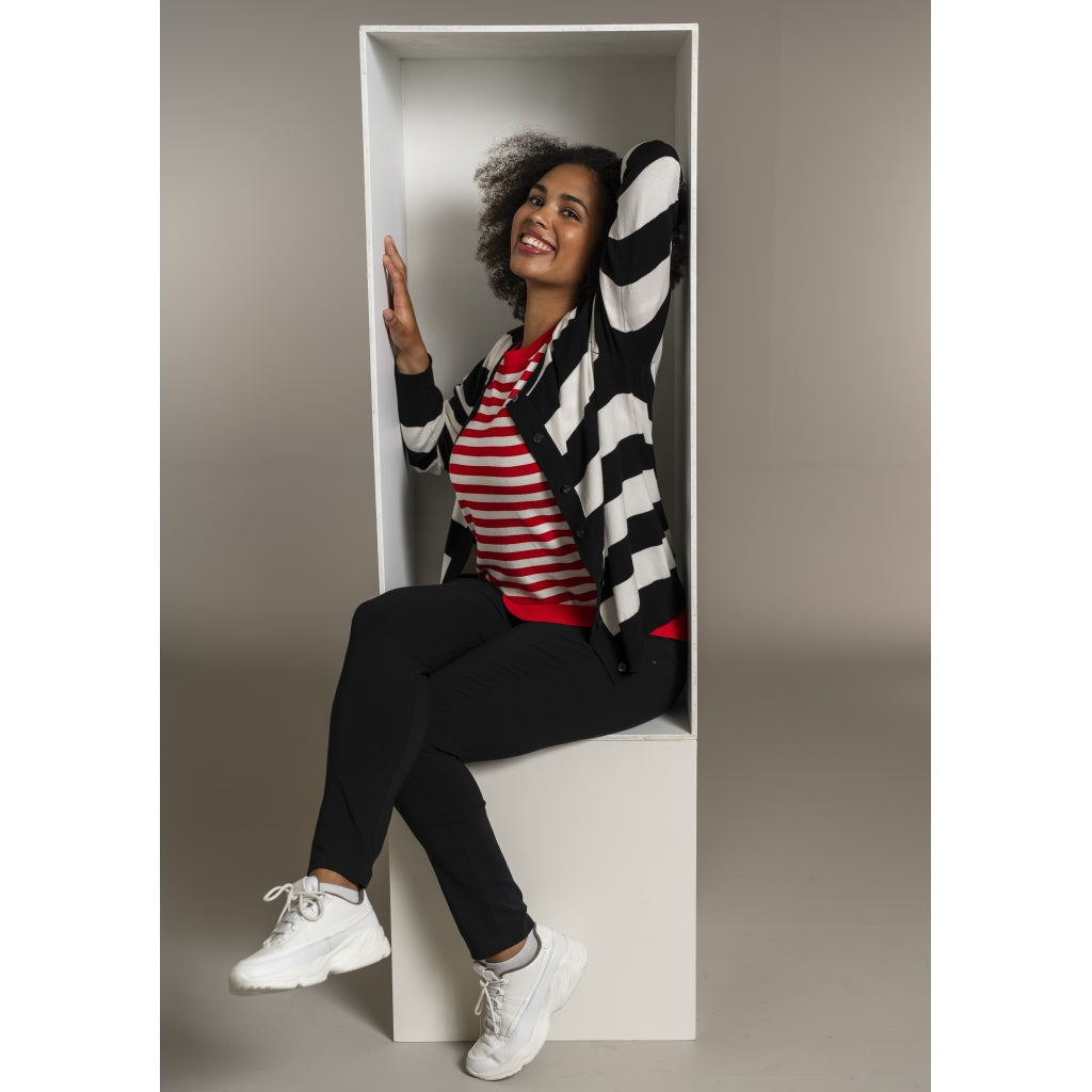 Sandgaard pant Cardigan Black/Offwhite