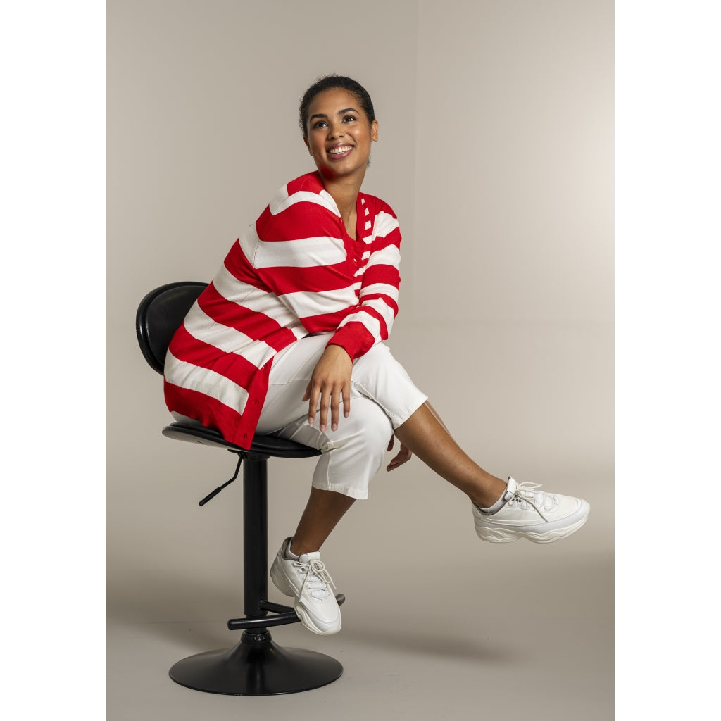 Sandgaard pant Cardigan Mandarin/Offwhite